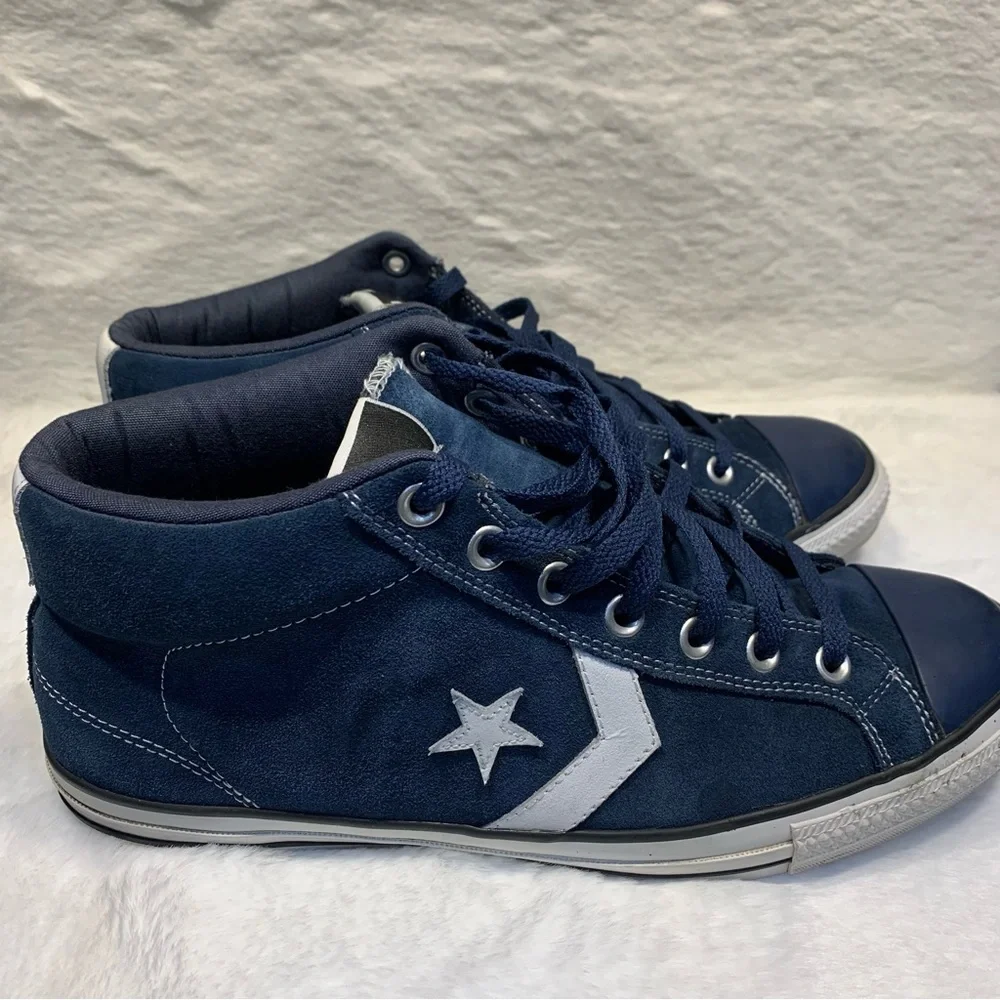 Converse All Star Kenny Anderson Mens Blue/White Mid Top Shoes Lace Up Size 11